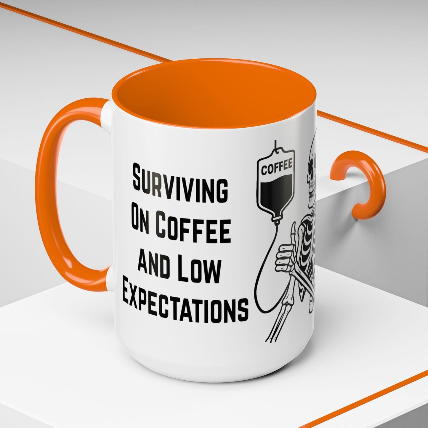 Surviving on Coffee & Low Expectations Mug