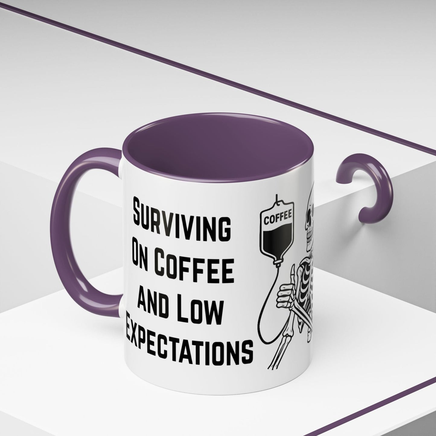 Surviving on Coffee & Low Expectations Mug