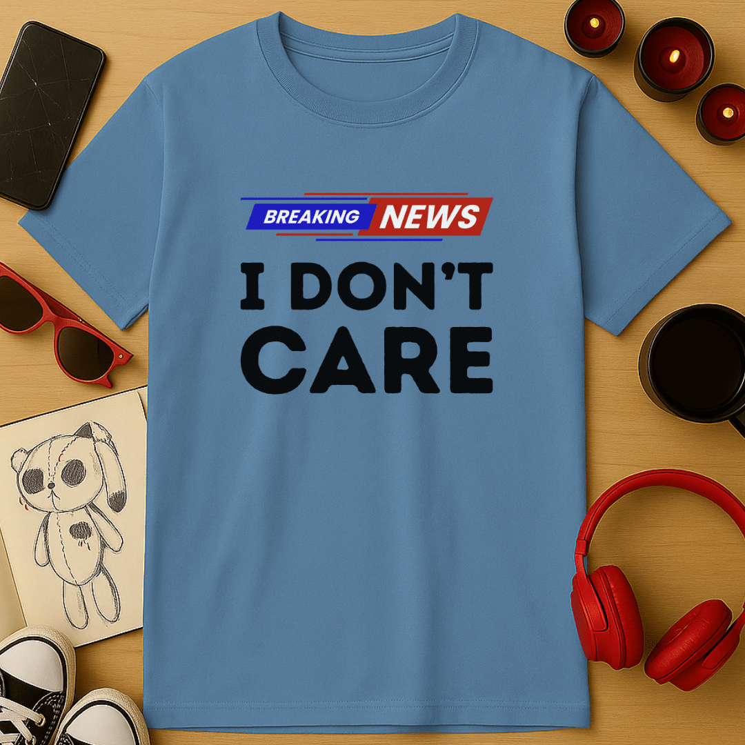 Breaking News: I Don’t Care T-Shirt