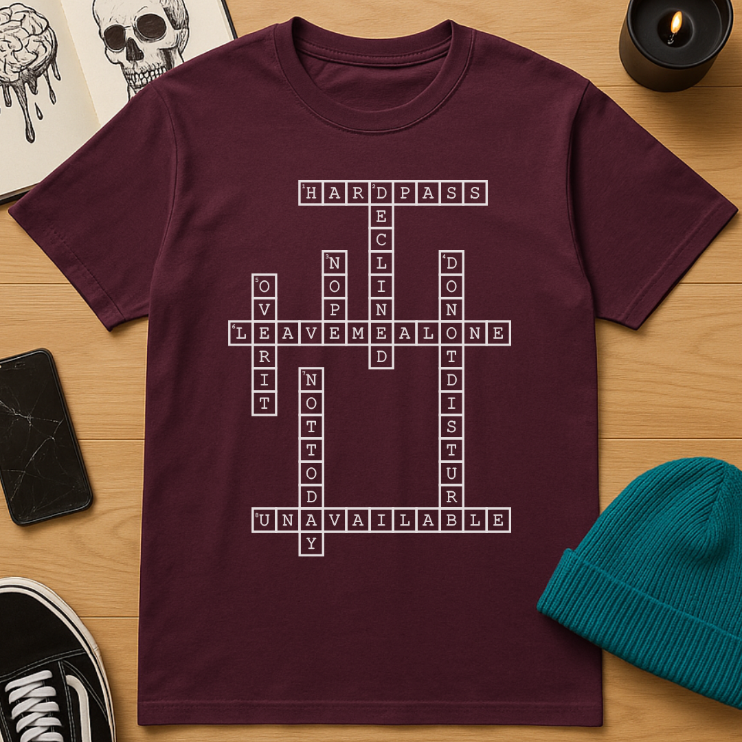 Leave Me Alone Crossword T-Shirt