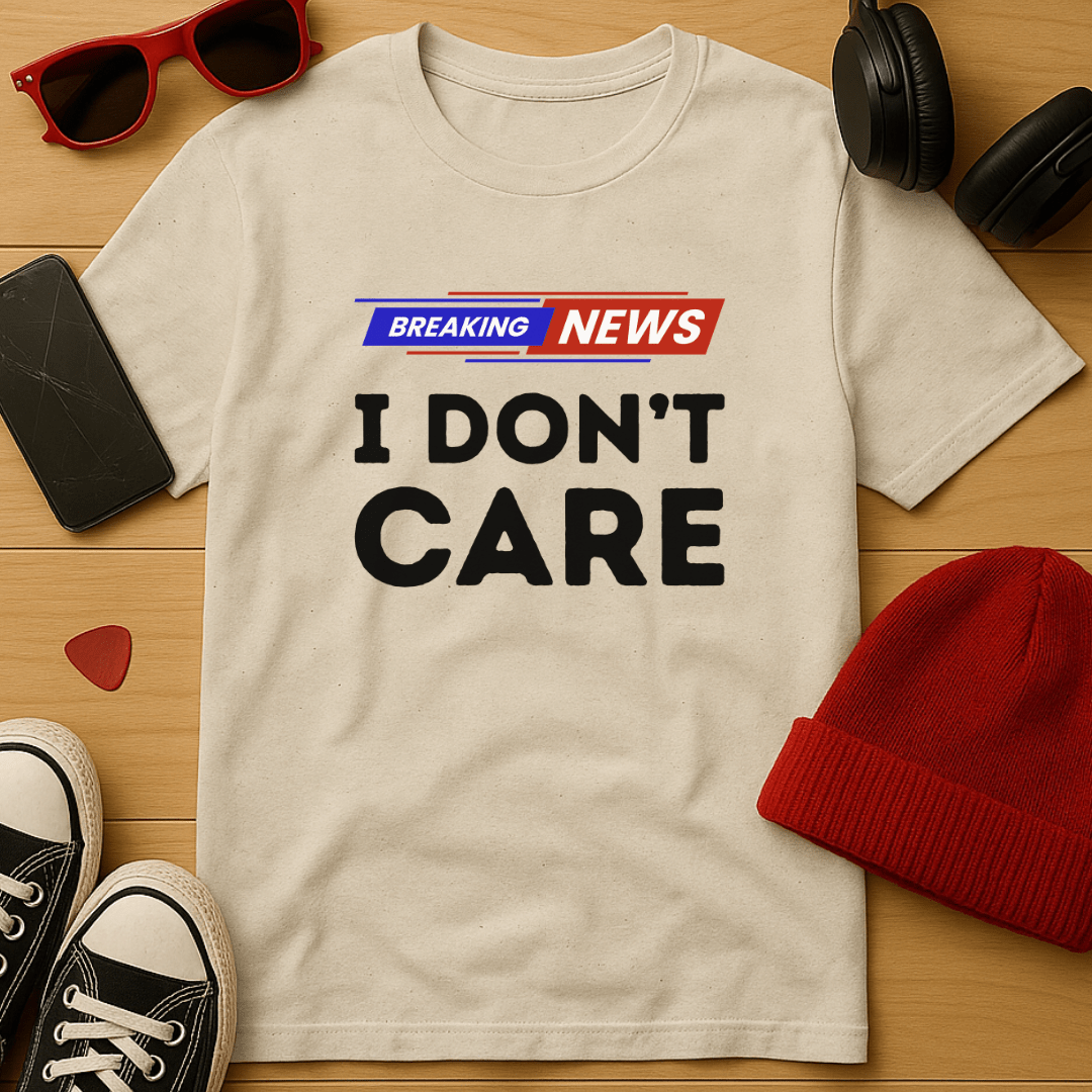 Breaking News: I Don’t Care T-Shirt
