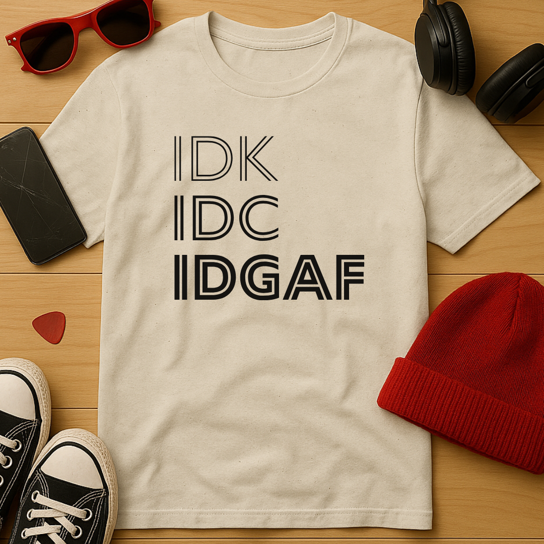 IDK, IDC, IDGAF T-Shirt
