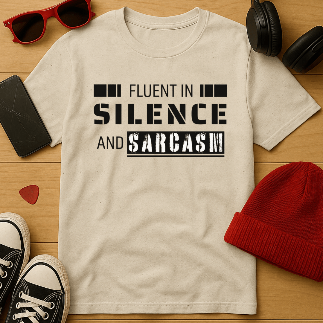 Fluent in Silence and Sarcasm T-Shirt
