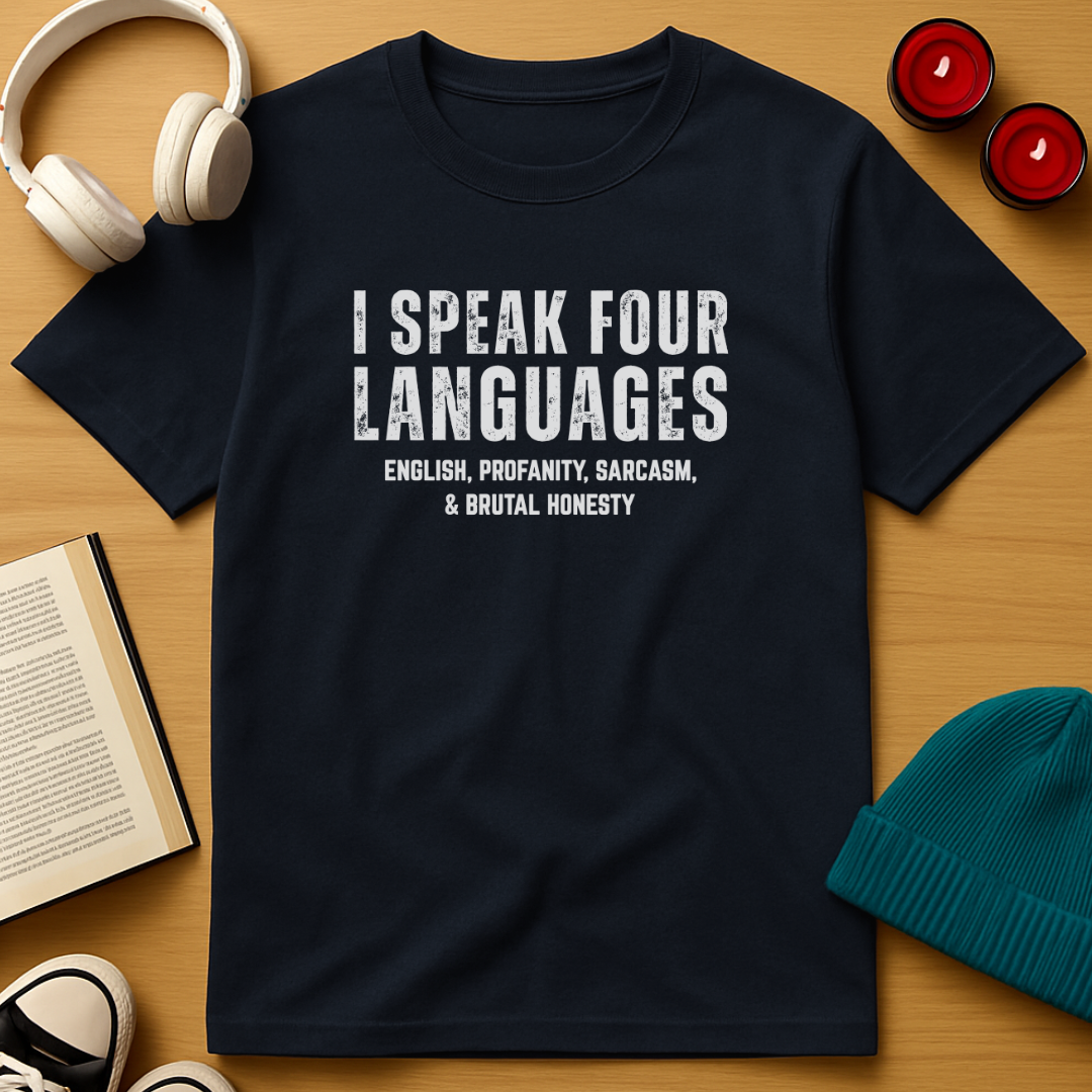Four Languages: Bold & Blunt T-Shirt