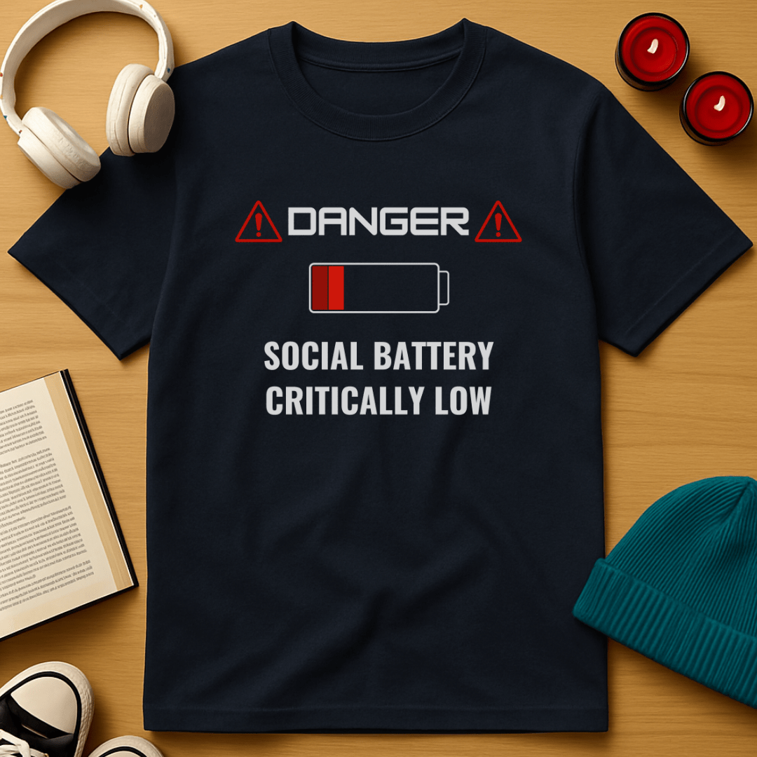 Social Battery Critically Low T-Shirt