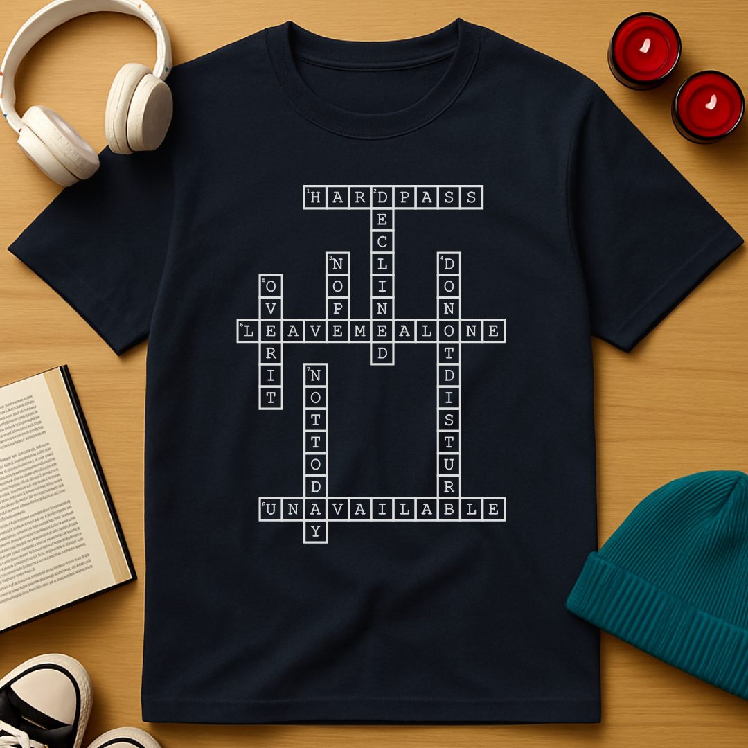 Leave Me Alone Crossword T-Shirt