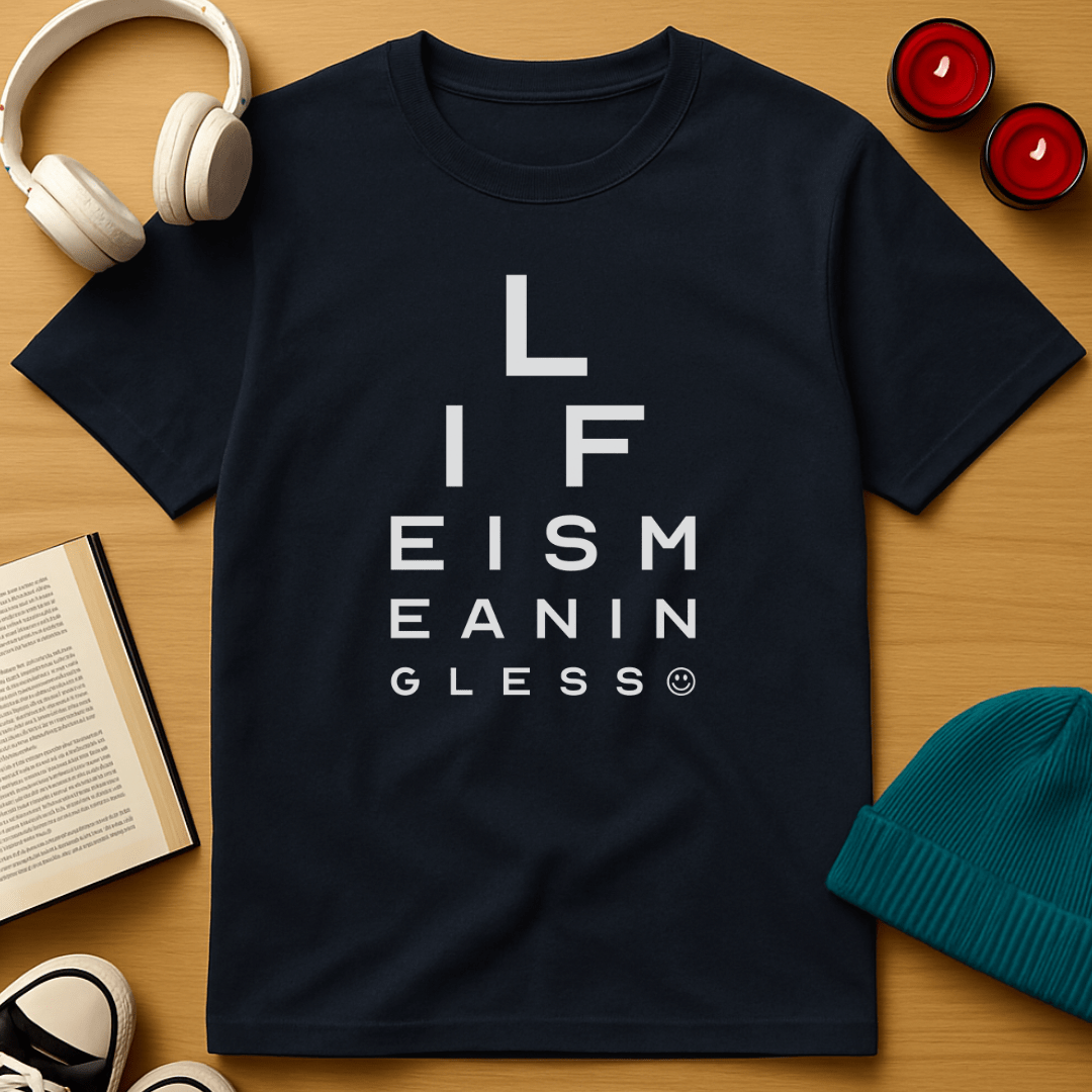 Life Is Meaningless Eye Chart T-Shirt