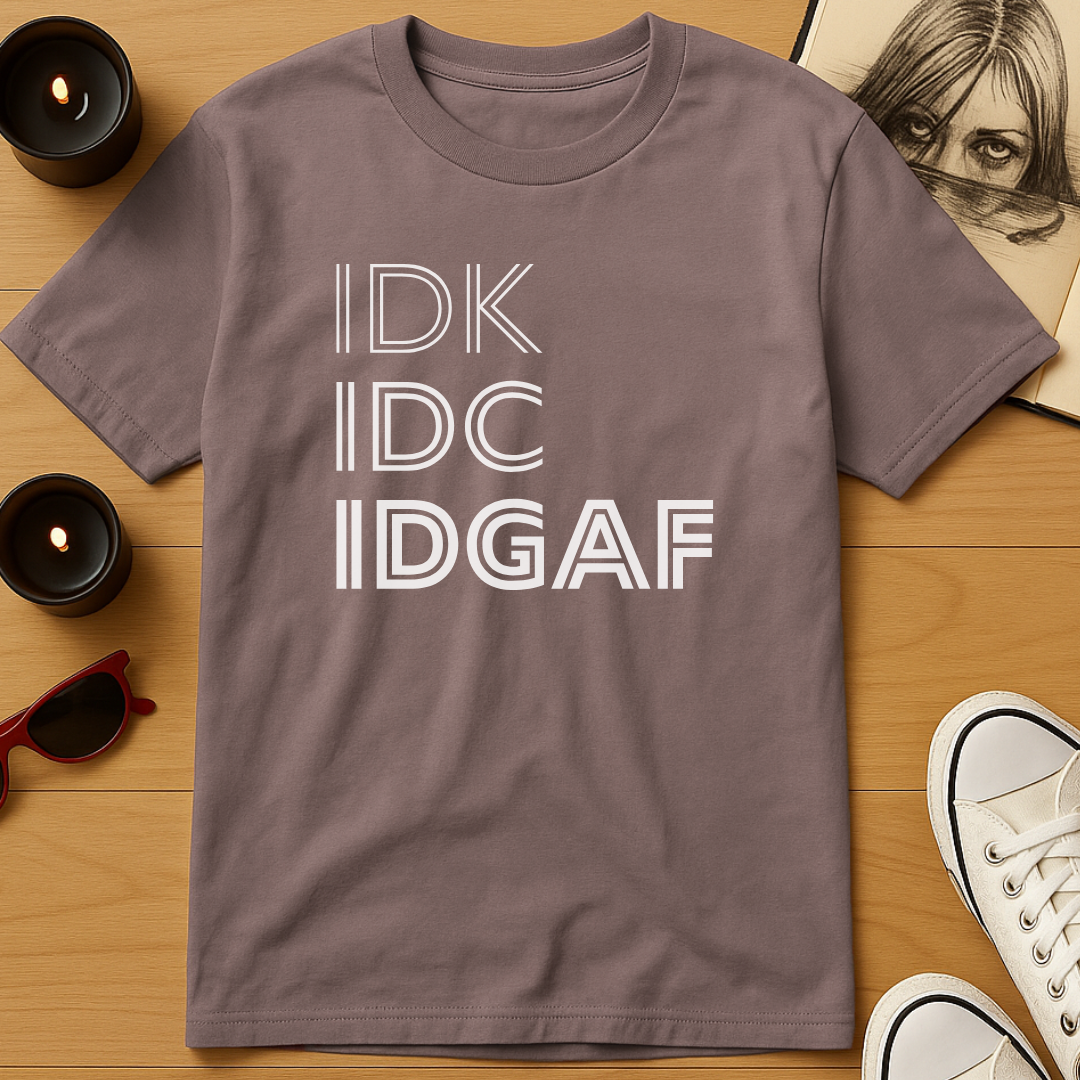 IDK, IDC, IDGAF T-Shirt