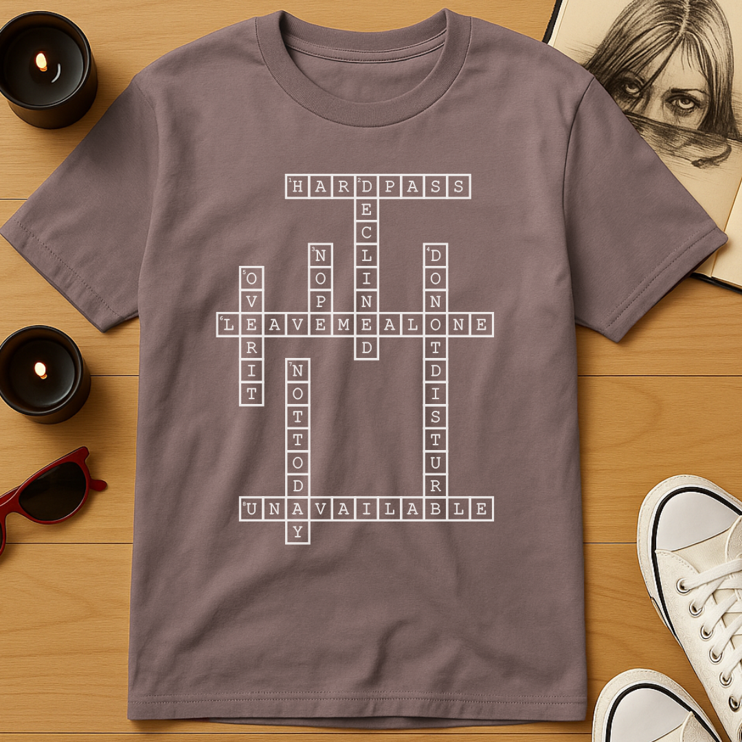 Leave Me Alone Crossword T-Shirt