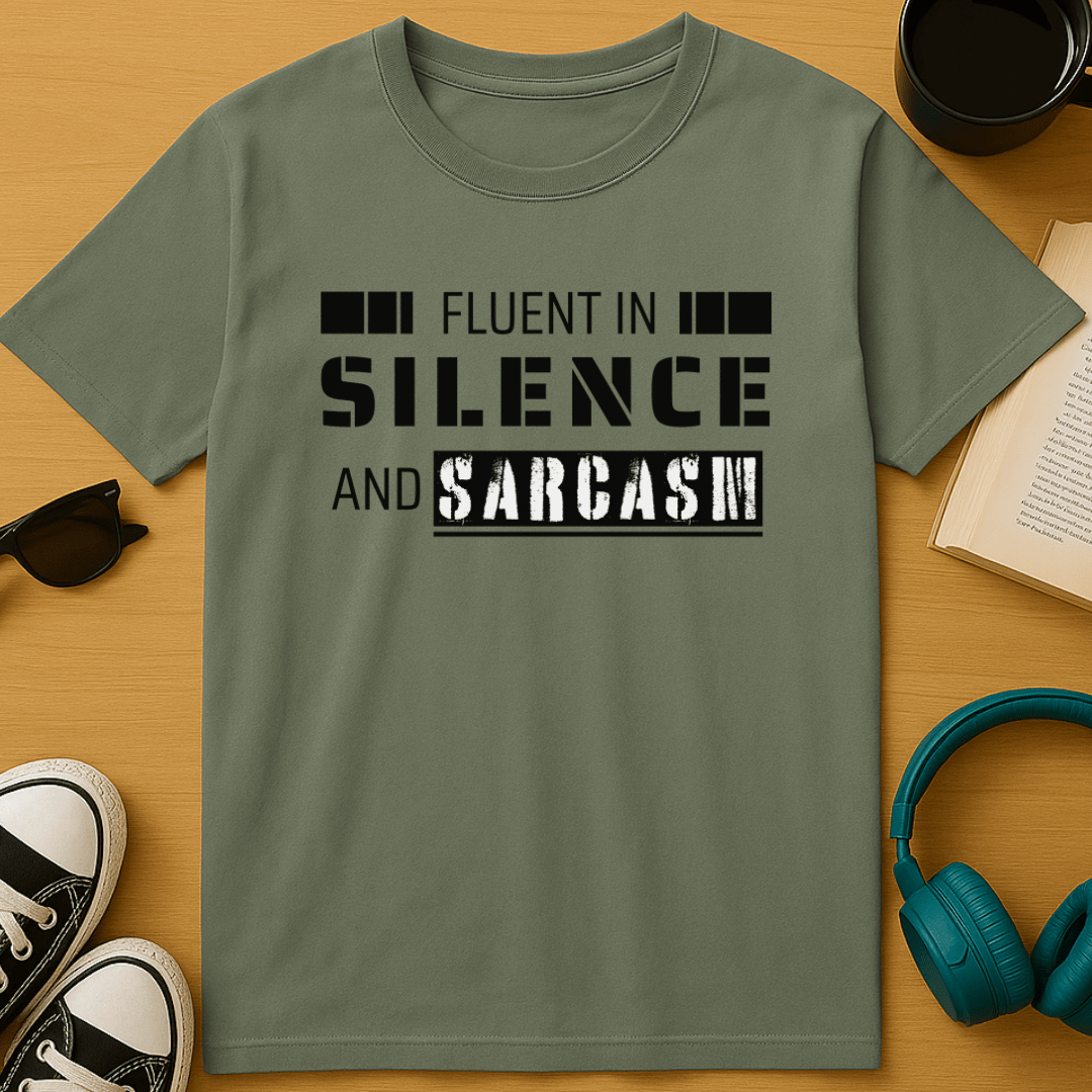 Fluent in Silence and Sarcasm T-Shirt