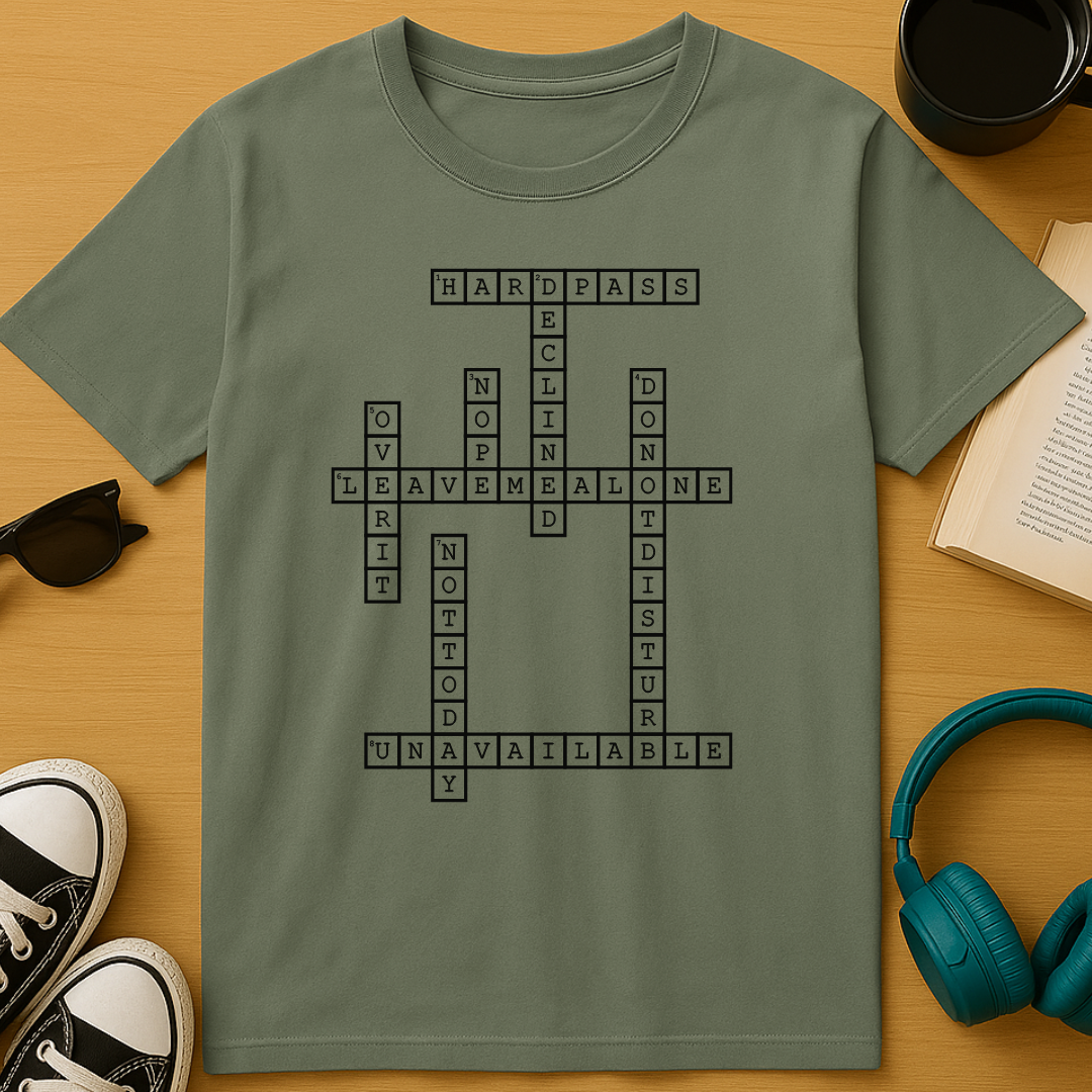 Leave Me Alone Crossword T-Shirt