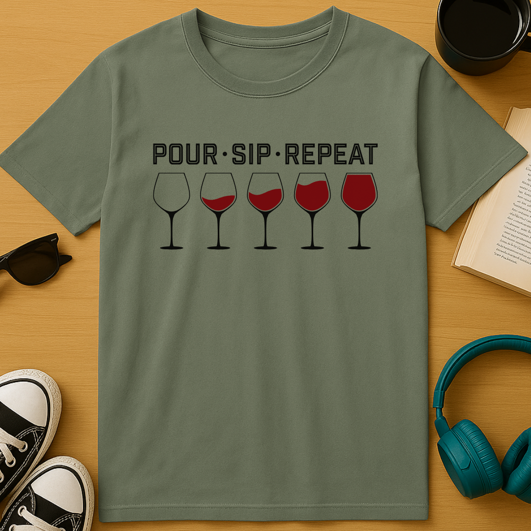 Pour. Sip. Repeat. T-Shirt