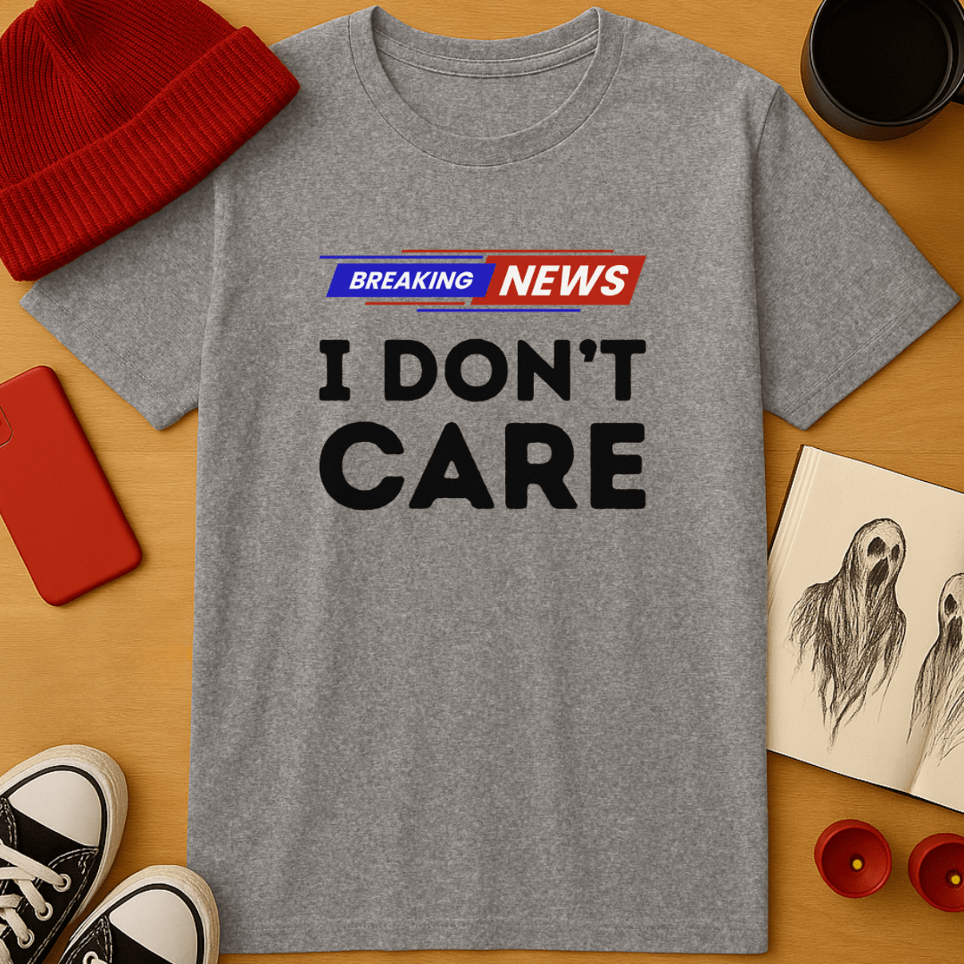 Breaking News: I Don’t Care T-Shirt