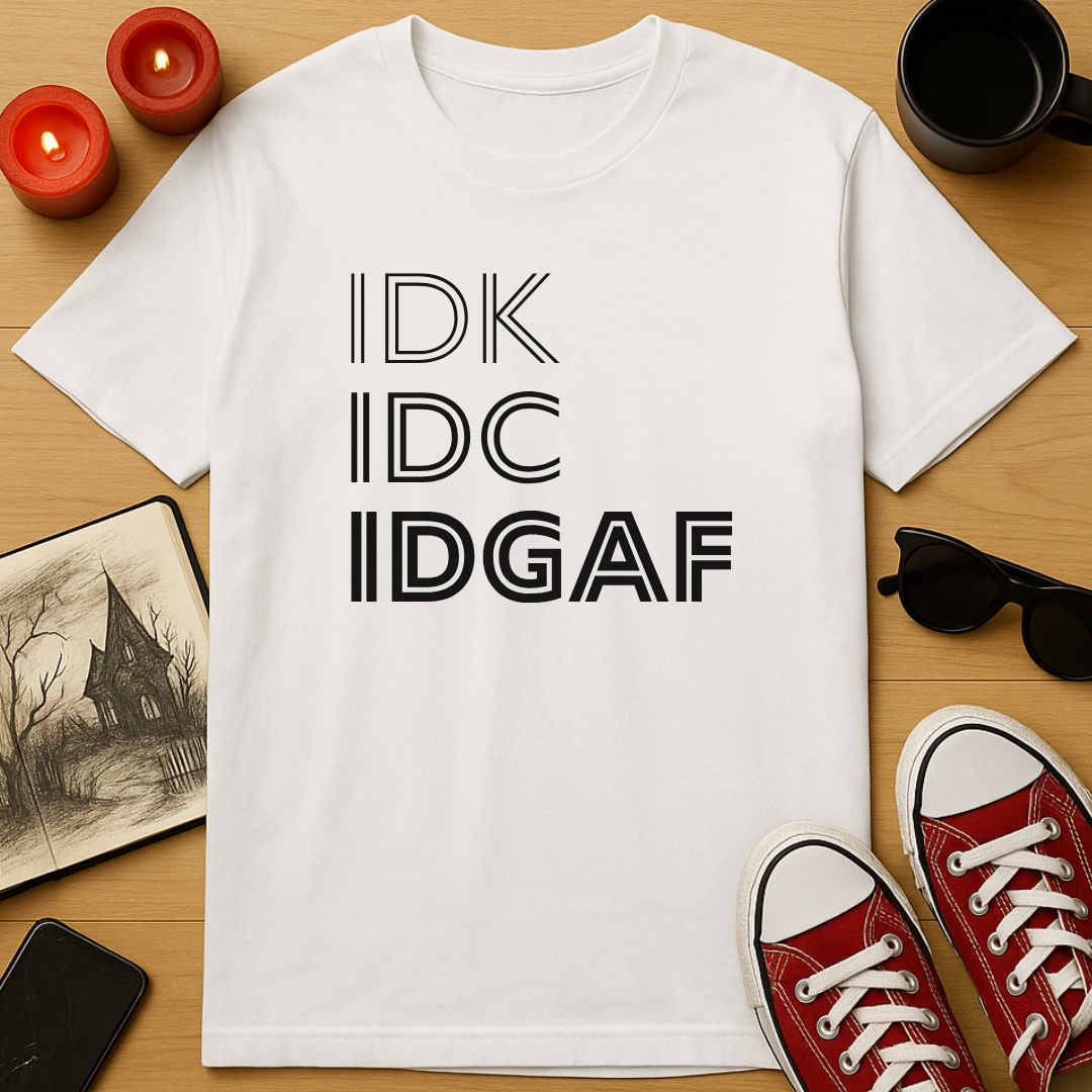 IDK, IDC, IDGAF T-Shirt