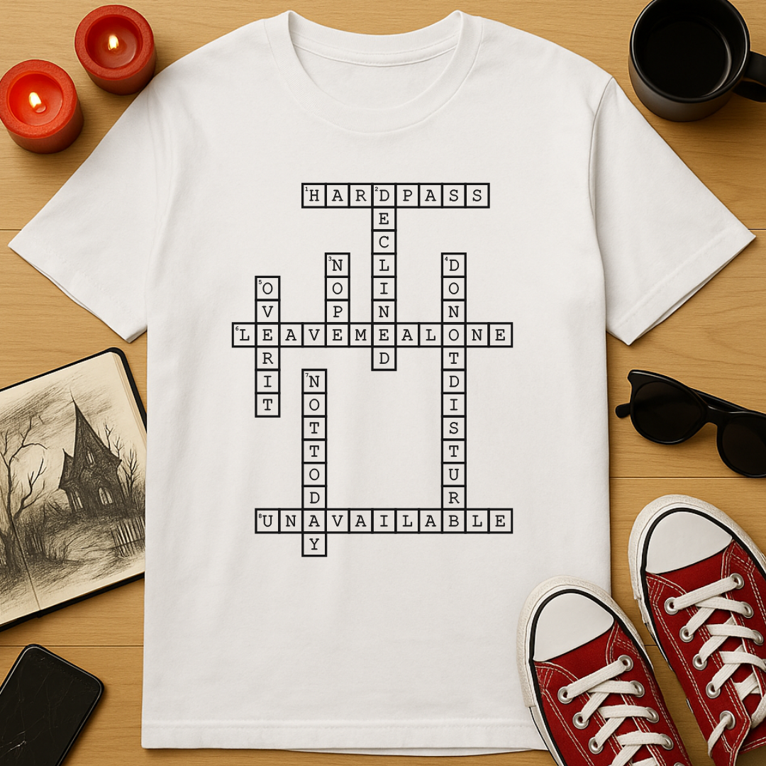Leave Me Alone Crossword T-Shirt