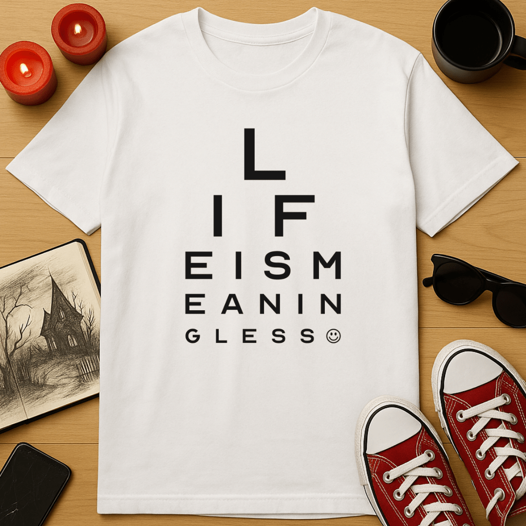 Life Is Meaningless Eye Chart T-Shirt