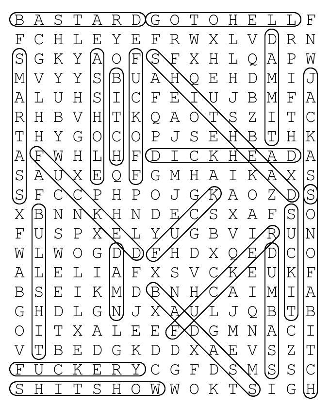 Swear Word Search T-Shirt