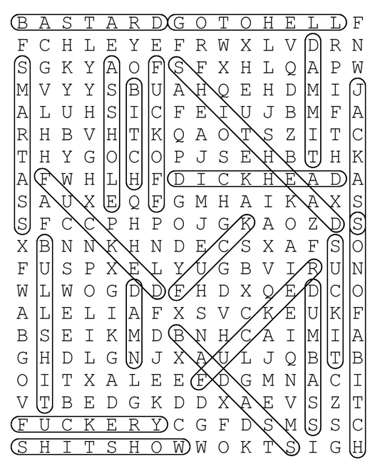 Swear Word Search T-Shirt