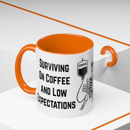 Surviving on Coffee & Low Expectations Mug