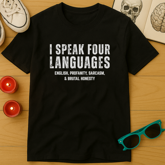 Four Languages: Bold & Blunt T-Shirt