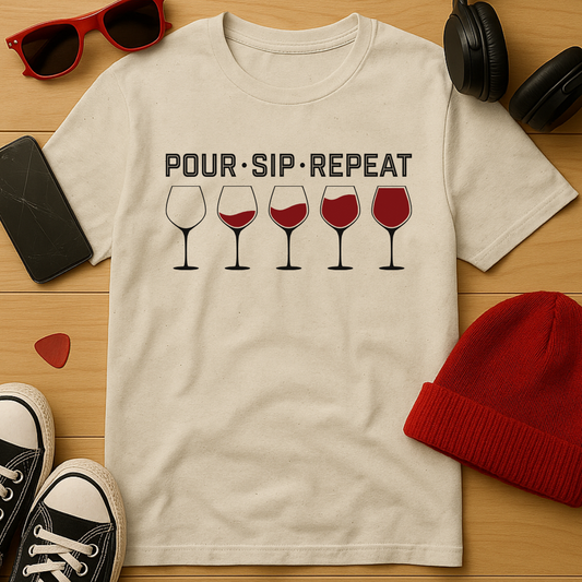 Pour. Sip. Repeat. T-Shirt