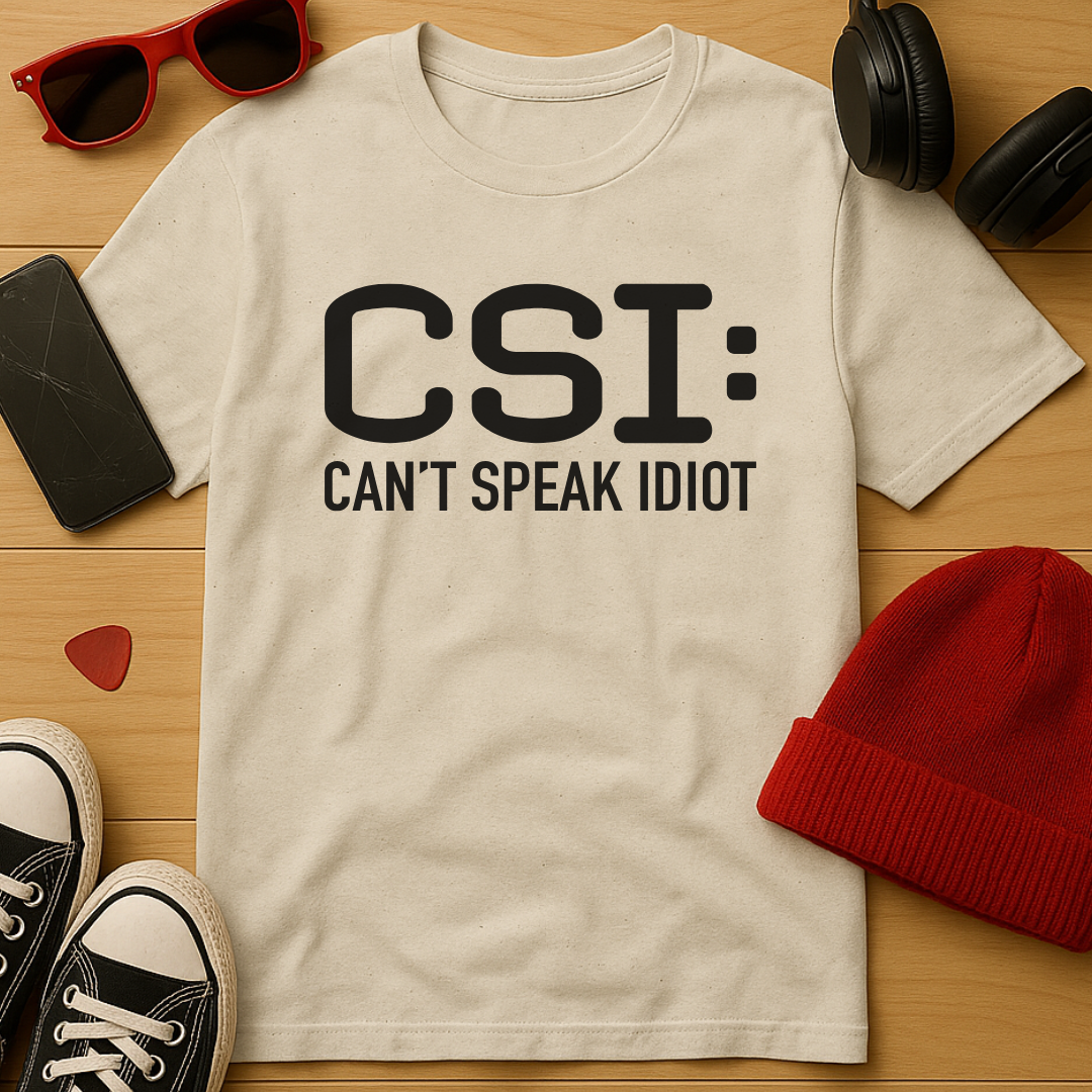 CSI: Can't Speak Idiot T-Shirt