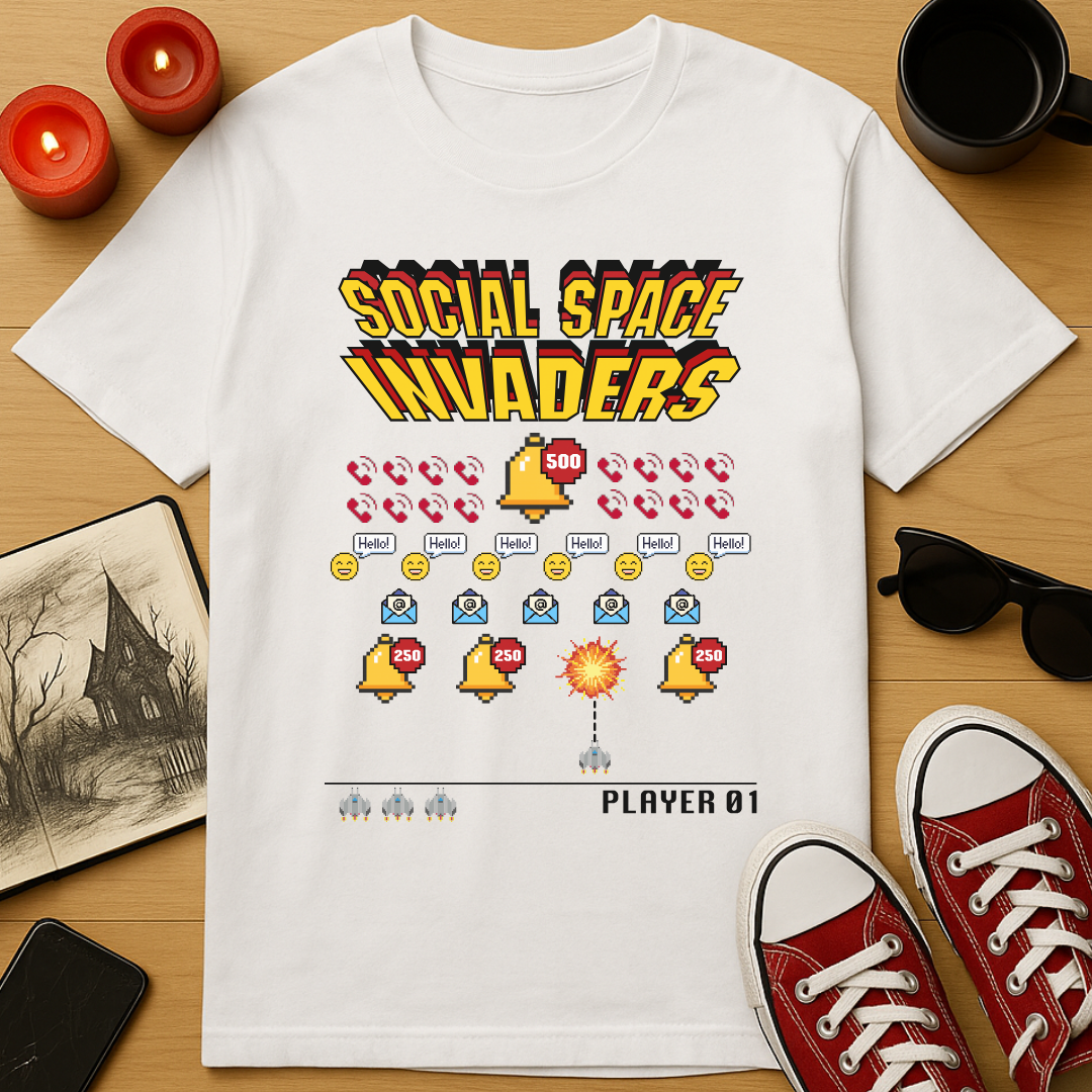 Social Space Invaders T-Shirt