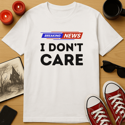Breaking News: I Don’t Care T-Shirt