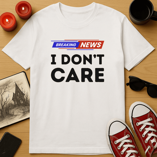 Breaking News: I Don’t Care T-Shirt