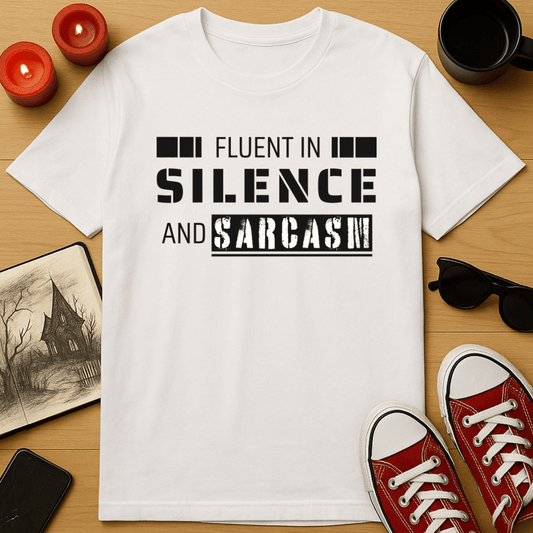 Fluent in Silence and Sarcasm T-Shirt